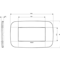 Vimar 19684.52 arkè placca round 4m legno serie civile design naturale italiano