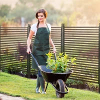 Recinzione Divisorio da Giardino Modulabile Autoportante in Acciaio, 93x22x150 cm, Marrone