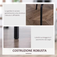 Set di 2 Sedie da Pranzo in Tessuto Imbottite e Impilabili con Gambe in Acciaio, Rosa