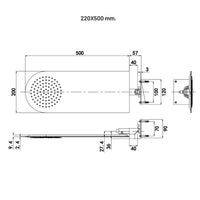 Soffione doccia a parete acciaio inox punta tonda