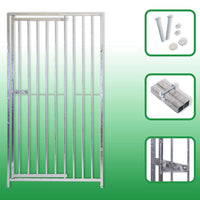 Pannello con porta tubolare per box cani con zincatura a caldo 100xh180 cm