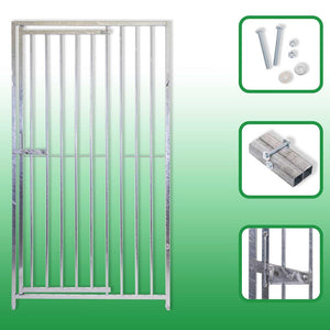 Pannello con porta tubolare per box cani con zincatura a caldo 100xh180 cm