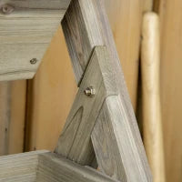 Fioriera da Giardino a 3 Livelli con Feltro Drenante Geotessile, in Legno di Abete, 71x61x77 cm