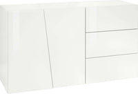 Mobile VEGA L 140.9 x H 86 x P 43 cm colore bianco lucido