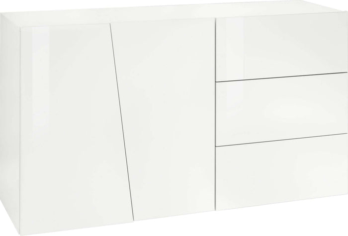 Mobile VEGA L 140.9 x H 86 x P 43 cm colore bianco lucido