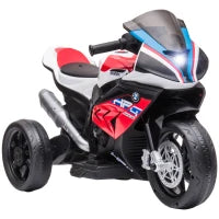 Moto per Bambini 18-60 Mesi Modello BMW HP4 con Fari, Musica e Pedali, in PP e Metallo, 82.5x42x54 cm, Rosso