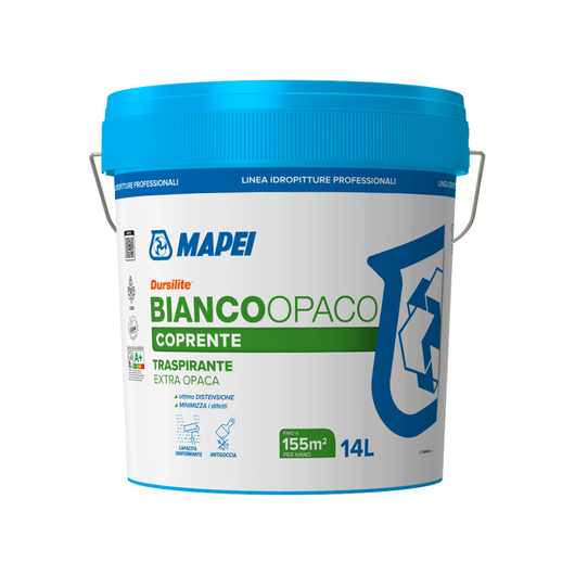 Dursilite idropittura traspirante bianco opaco per interni 14 l