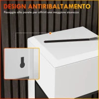 Camino a Bioetanolo da Terra con Bruciatore da 1.2L e Pannello in Vetro, 38x38x100cm, Bianco