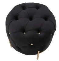 Pouf Diamond Glam Nero cm Ø 45X40