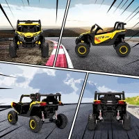 Macchina elettrica bambini 12 V, con telecomando, 96 x 61 x 56 cm, Giallo