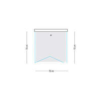 Cabina doccia 3 lati con porta a soffietto cristallo trasparente 70x70x70 cm