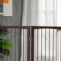 Cancellino Portatile da 3 Sezioni per Cani e Animali Domestici Divisorio di Sicurezza Pieghevole, 160x1.2x76 cm, Marrone