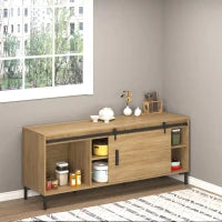 Kit per Porta Scorrevole in Legno con Binario 200cm e Portata 20kg, Nero