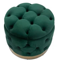 Pouf Contenitore Rich Verde cm Ø 55X42