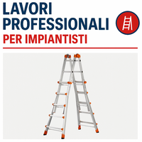 Scala telescopica alluminio 5+5 multifunzione pieghevole regolabile en131-4