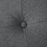 Pouf Contenitore Imbottito in Tessuto Teddy Morbido per Salotto e Camera, 39x39x39cm, Grigio