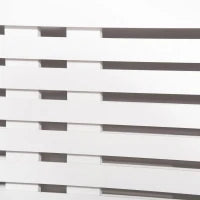 Mobile Copricalorifero Larghezza Regolabile e Mensola Superiore in MDF e Legno, 140-202x19x82.5cm, Bianco