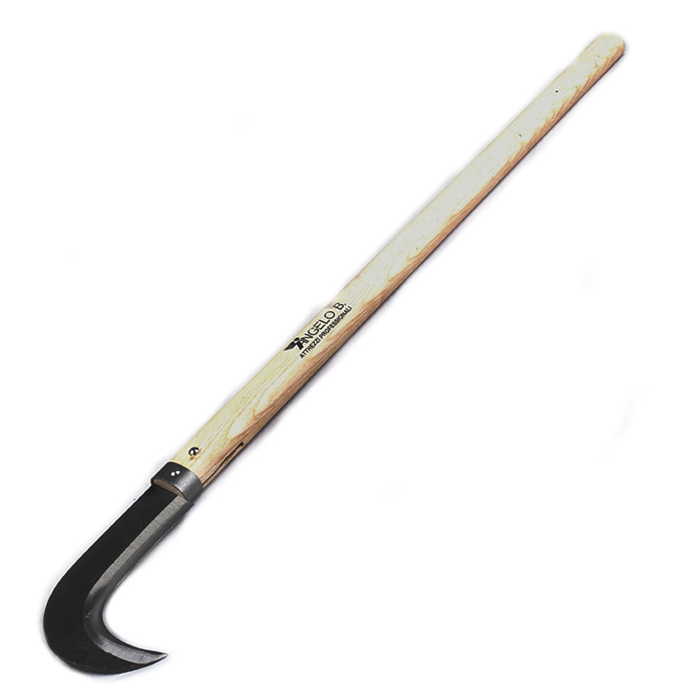 Roncola sardegna angelo b. cm 22 manico in legno cm 80 circa