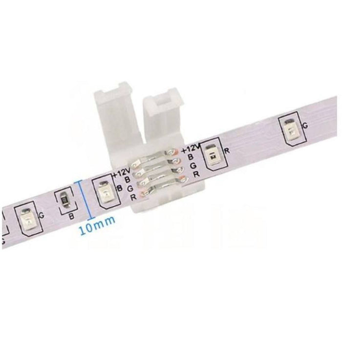 Connettore angolare per striscia led rgb 10mm alta qualità optonica 6621