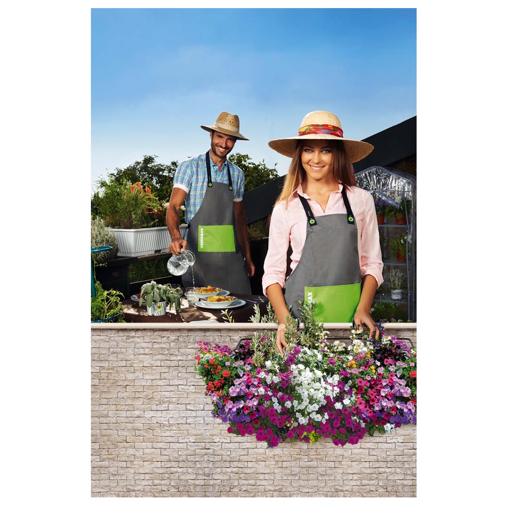 Multipack 5 pezzi fioriera da balcone portapiante da balcone balconiera city 60 fissa