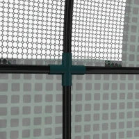 Serra a Tunnel per Orto 1.8x1.8x2 m in Acciaio e PE Anti UV con Porte Avvolgibili e Finestre, Verde