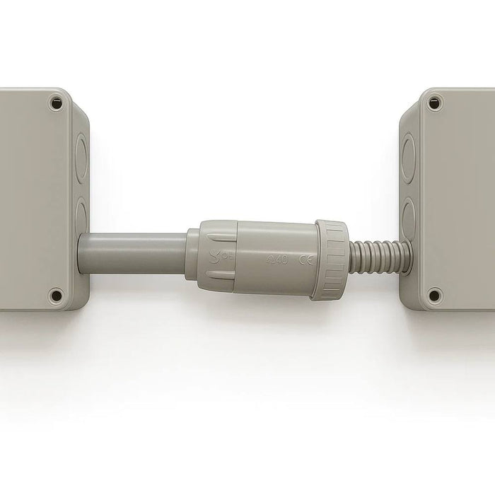 Raccordo faeg tubo guaina ip65 per impianti elettrici durevole *** diametro tubo 40 millimetri , diametro guaina 32 m...