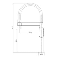 Miscelatore monocomando lavello cucina nairobi ottone cromato canna flessibile *** finitura- cromo lucido, confezione 1