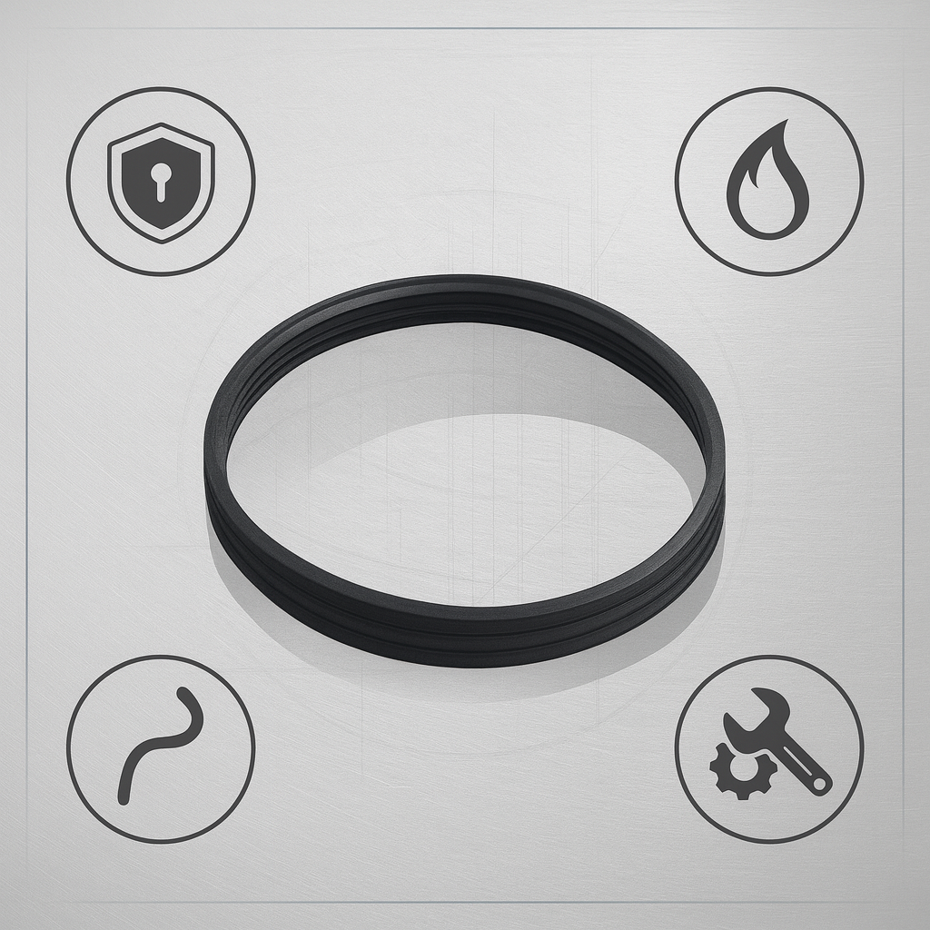 Guarnizione siliconica h.12 mm canna fumaria mono parete isolamento perfetto *** misura Ø 350 mm, confezione 1