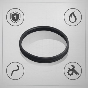 Guarnizione siliconica h.12 mm canna fumaria mono parete isolamento perfetto *** misura Ø 350 mm, confezione 1