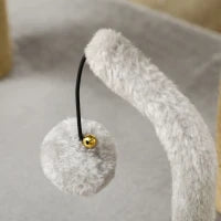 Albero per Gatti con Tiragraffi in Juta, Lettino e Palline, 48x38x42 cm, Grigio