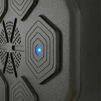 Macchina da Boxe Musicale a Parete, con Connessione Bluetooth e Luci Blu, 40x40 cm, Nero
