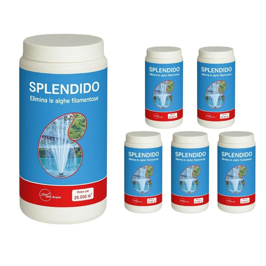 6 pezzi antialghe splendido per laghetto in polvere dose per 120000 litri