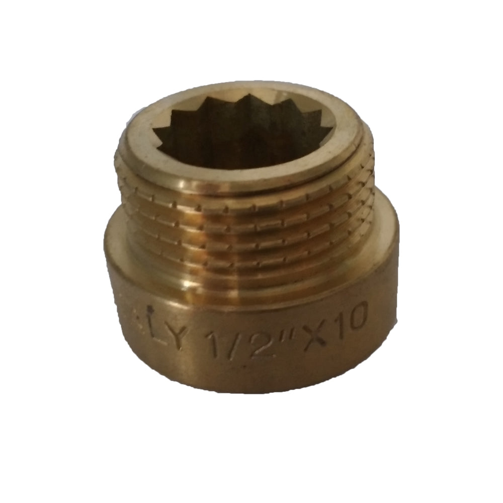 Raccorderia raccordo prolunga ottone giallo m f alta qualità *** misura 2cm 1/2' m f, confezione 1