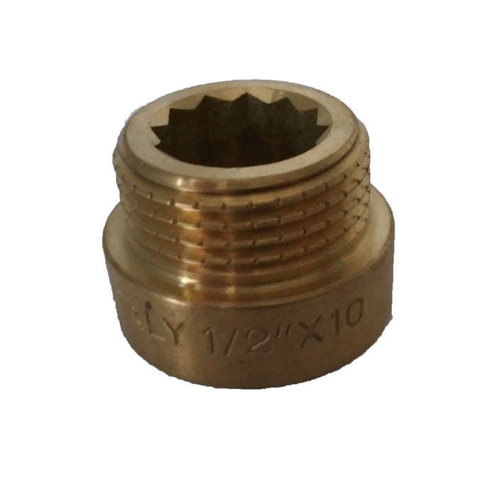 Raccorderia raccordo prolunga ottone giallo m f alta qualità *** misura 1cm 1/2"-m f, confezione 1