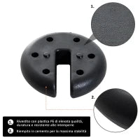 Base per Tenda 4pz Riempito con Cemento Peso 8.8kg Φ20 × 4.5cm