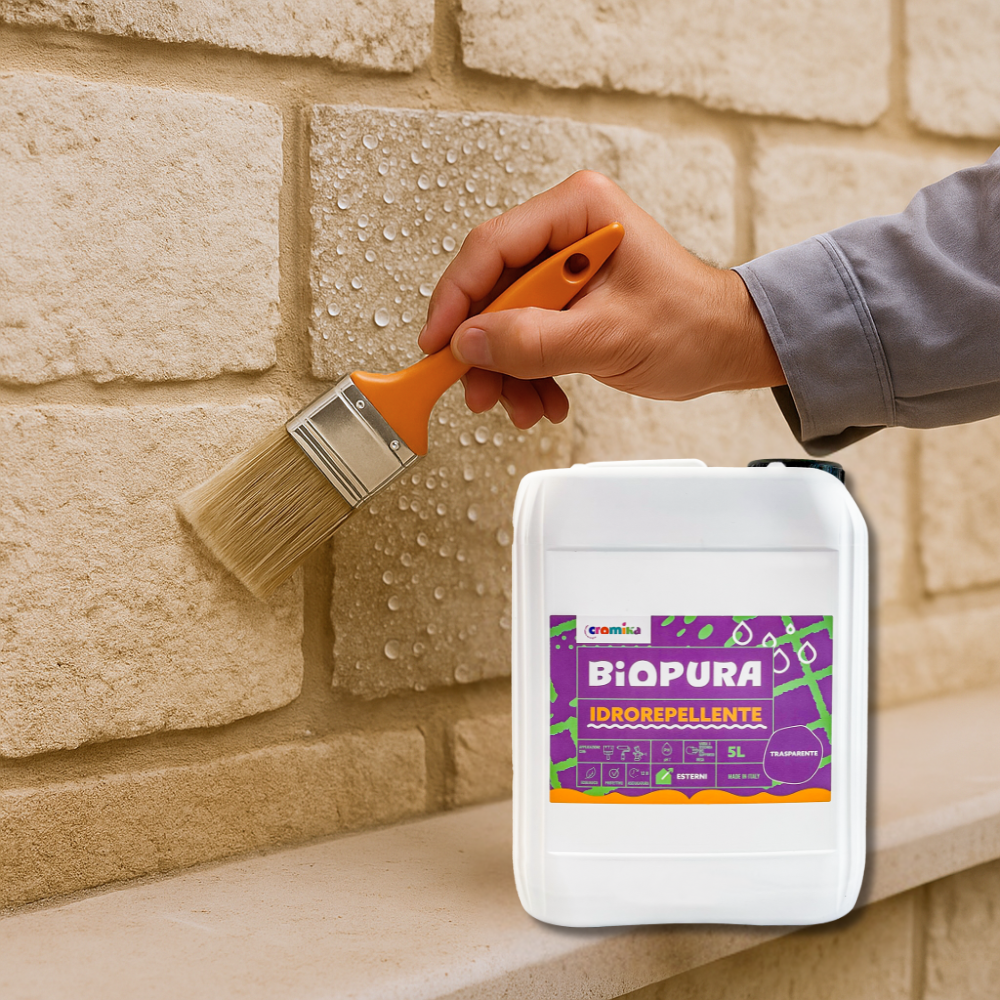 Idrorepellente siliconico trasparente acqua pronto uso linea biopura cromika *** formato 5 lt, confezione 1