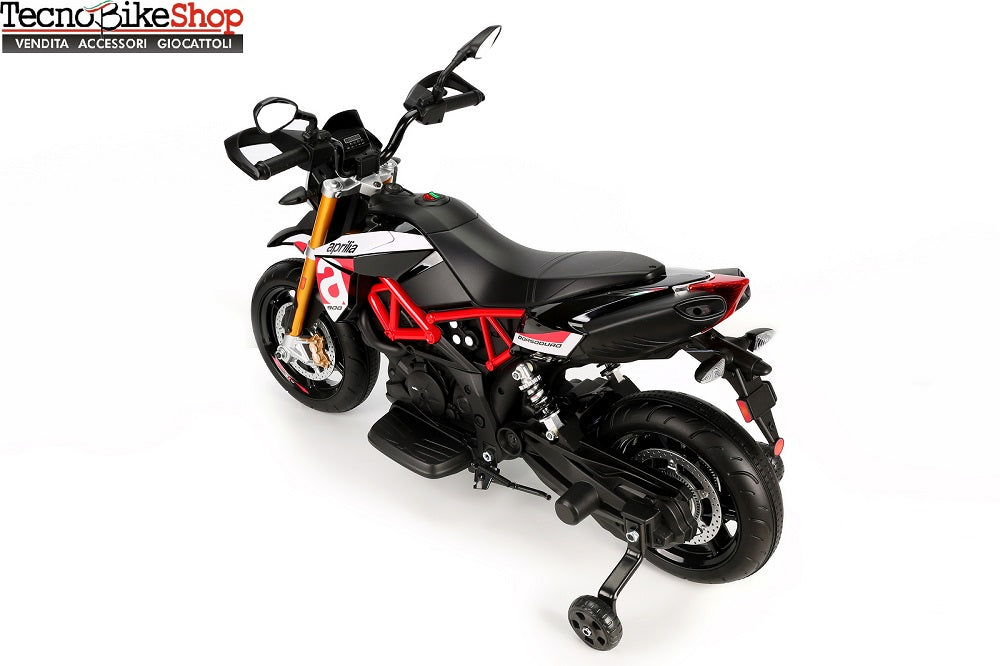 Moto Elettrica per Bambini Aprilia Racing Dorsoduro 12V Ruote in EVA-Rosso