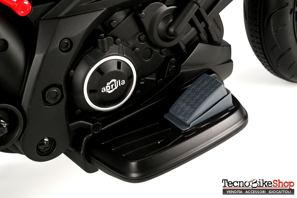 Moto Elettrica per Bambini Aprilia Racing Dorsoduro 12V Ruote in EVA-Rosso