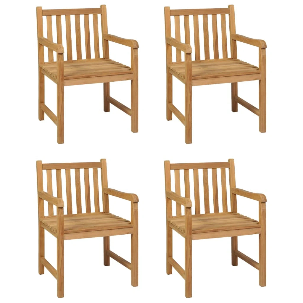 Set da pranzo da giardino 5 pezzi mobili da esterno legno massello di teak 02_0013764
