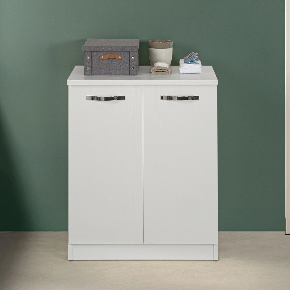 Base multiuso 70x85,5cm salvaspazio in legno bianco 2 ante linea Pilar