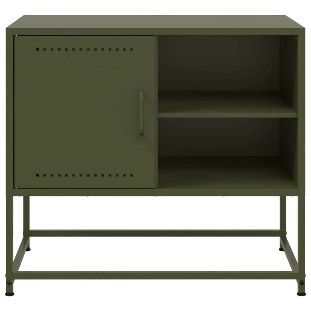 Mobile TV multimediale mensola TV credenza TV sala da pranzo soggiorno camera da letto giallo senape 100,5 x 39 x 60,5 cm acciaio giallo 02_0027653