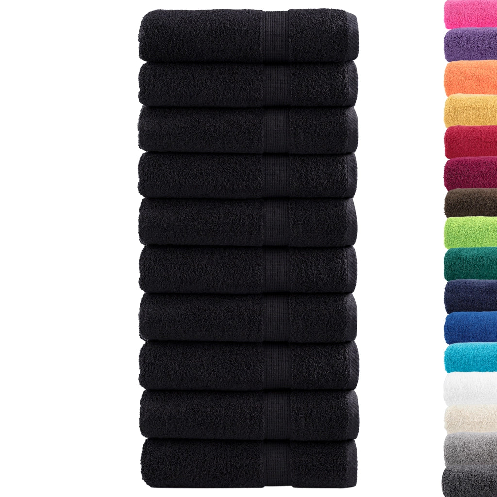 Asciugamani Premium "SOLUND" 50 pz Nero 50x100 cm 550 gsm