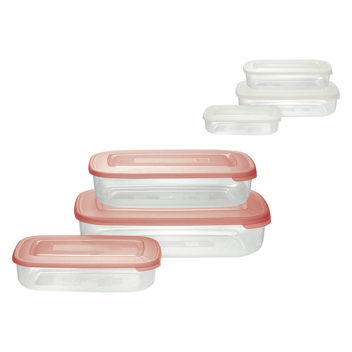 contenitore rettangolare in plastica set 'frigo bo acqua trasparente cod:ferx.8410899nlm