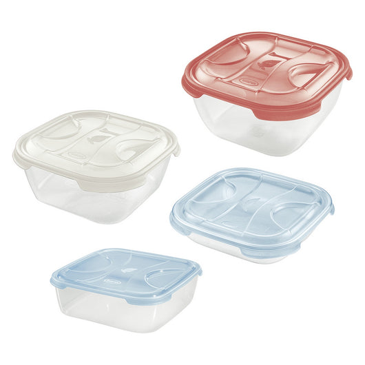 contenitore quadro in plastica 'frigo box' lt2 cm 19,5x19,5x h.10 acqua trasp. cod:ferx.8410948nlm