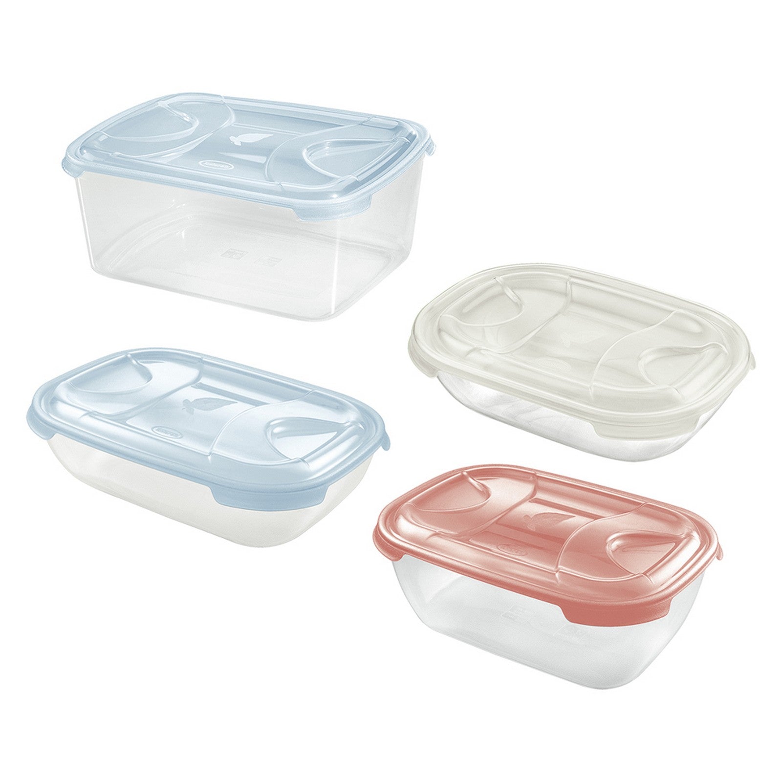 contenitore rettangolare in plastica 'frigo box' lt0,5 cm 17x12xh.4,7 acqua trasp. cod:ferx.8411965nlm