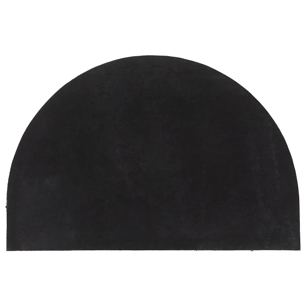 Zerbino | Tappetino Nero Mezzo Rotondo 60x90 cm Fibra di Cocco