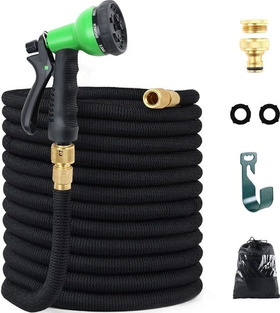 Estensibile Tubo Irrigazione per Giardino Sparatore 8 Modelli Sostenibile 3450D Tessuto-Massello Fissaggi in Ottone Tubo Irrigazione 22m