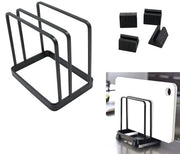 Organizzatore per Snidiplana - Aria Ripristinante per Risparmio di Spazio - Cassettone per Oggetti Metallico - Supporti Antiscivolo per Piedi - Nero - 8,5 x 12 x 12 cm