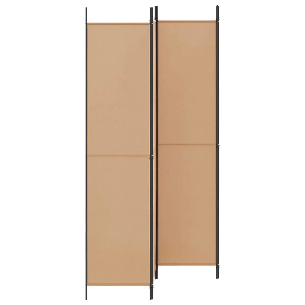 Paravento a 4 Pannelli Beige 200 x 220 cm Tessuto 42039212