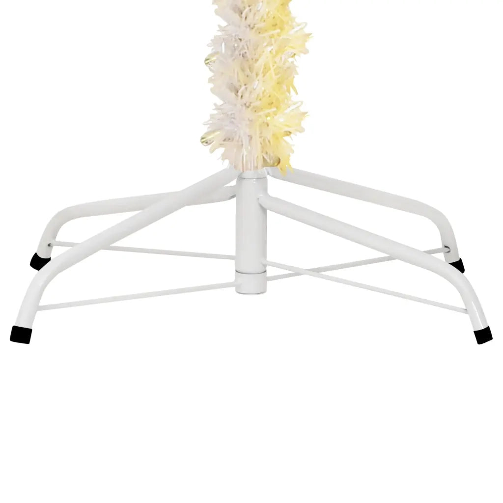 Albero di Natale Artificiale Punte Iridescenti Bianco 240cm PVC 344637
